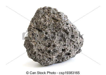 Piece Of Volcanic Extrusive Igneous Rock With Abrasive Porous Surface