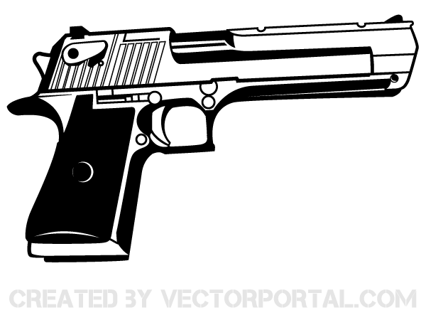 Pistol Vector   Download Free Vector Graphics Vector Art   Images