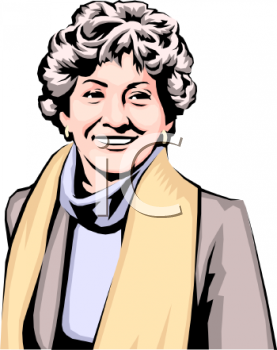 Royalty Free Clip Art Image  Realistic Style Middle Aged Woman With