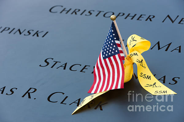September 11 Memorial Flag I Greeting Card By Clarence Holmes
