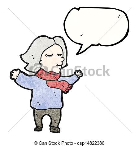 Vector Of Middle Aged Woman Cartoon Csp14822386   Search Clip Art