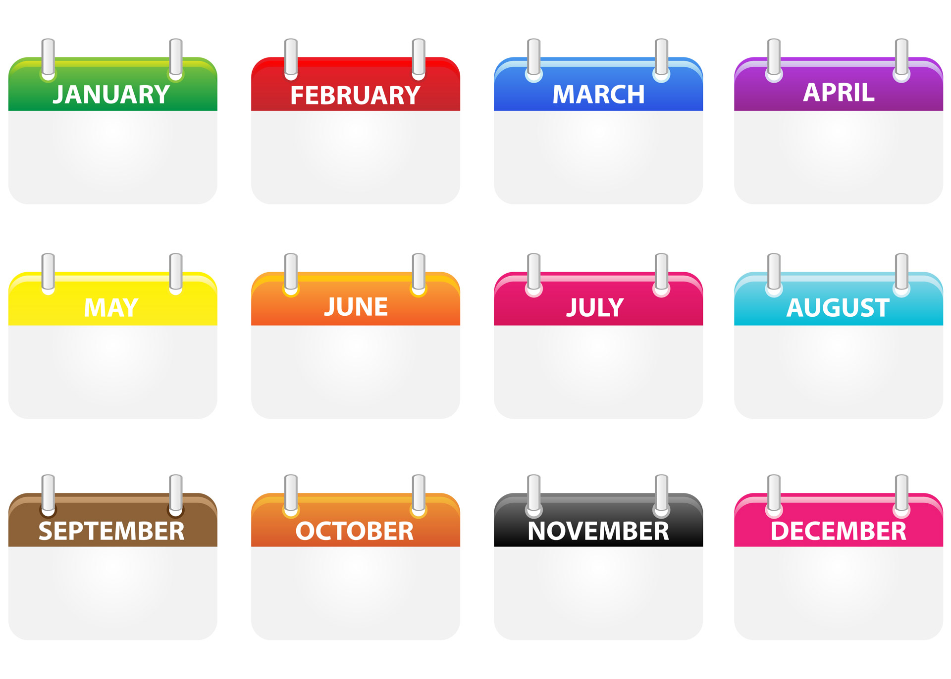 Calendar Icons Clipart By Karen Arnold