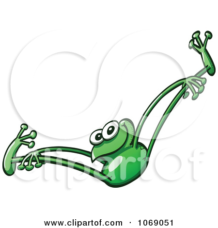 Clipart Flimsy Green Frog   Royalty Free Vector Illustration