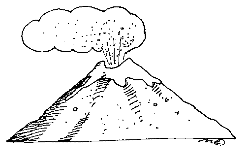 Clipart Of Volcano