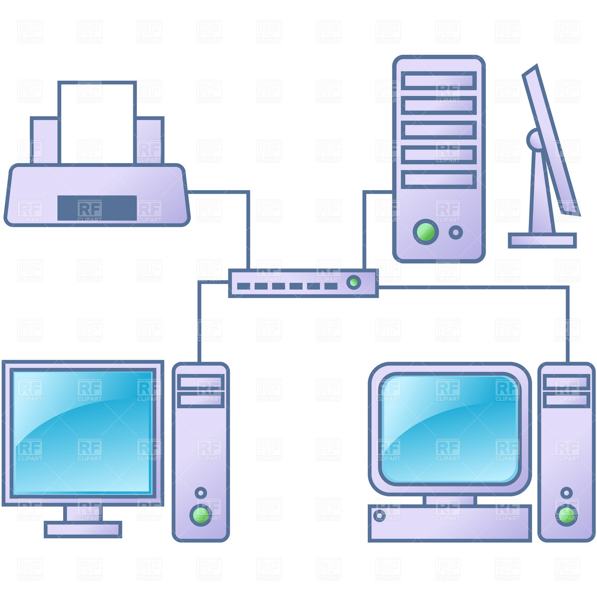 Computer Network Download Royalty Free Vector Clipart  Eps