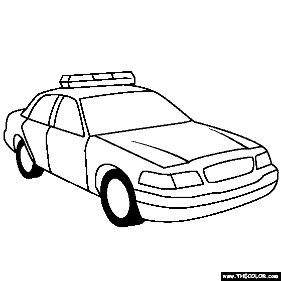 Cop Car Coloring Pages  Free