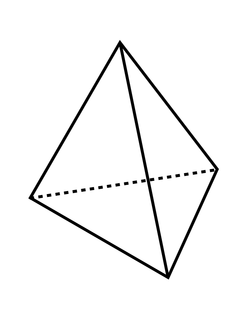 Flashcard Of A Pyramid With A Triangular Base   Clipart Etc