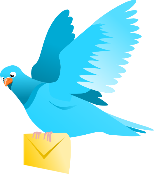 Flying Pigeon Delivering A Message Clip Art At Clker Com   Vector