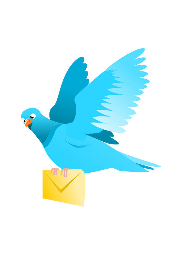 Flying Pigeon Delivering A Message Clipart Vector Clip Art Online