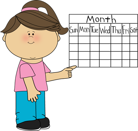 Girl Classroom Calendar Job Clip Art   Girl Classroom Calendar Job