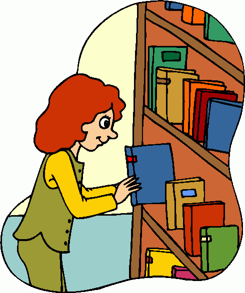 Girl In Library 3 Clipart   Girl In Library 3 Clip Art