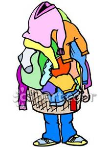 Laundry Clipart Overflowing Laundry Basket Royalty Free Clipart