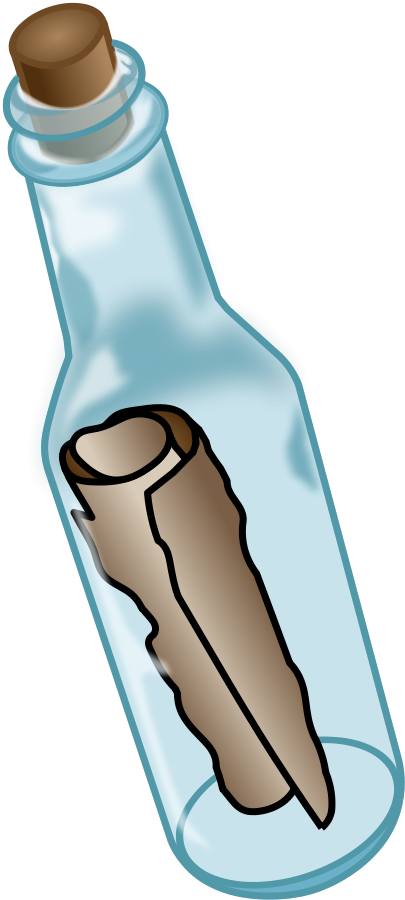 Message In A Bottle Clipart Vector Clip Art Online Royalty Free