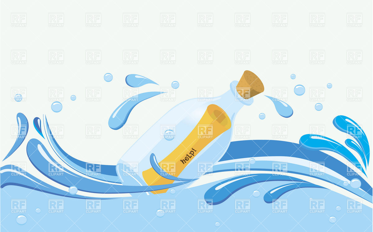 Message In A Bottle Download Royalty Free Vector Clipart  Eps