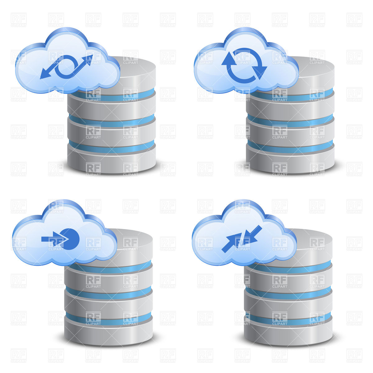 Network Backup And Server Icon Download Royalty Free Vector Clipart