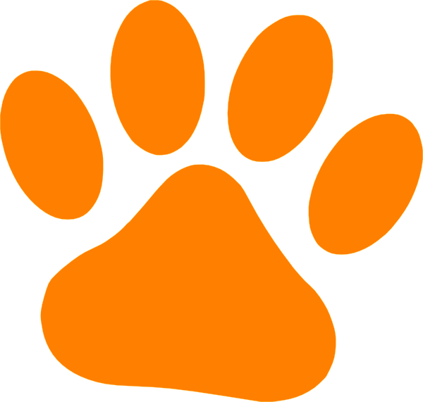 Orange Paw Clip Art