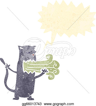 Retro Cartoon Cat With Bad Breath  Clipart Illustrations Gg66013743