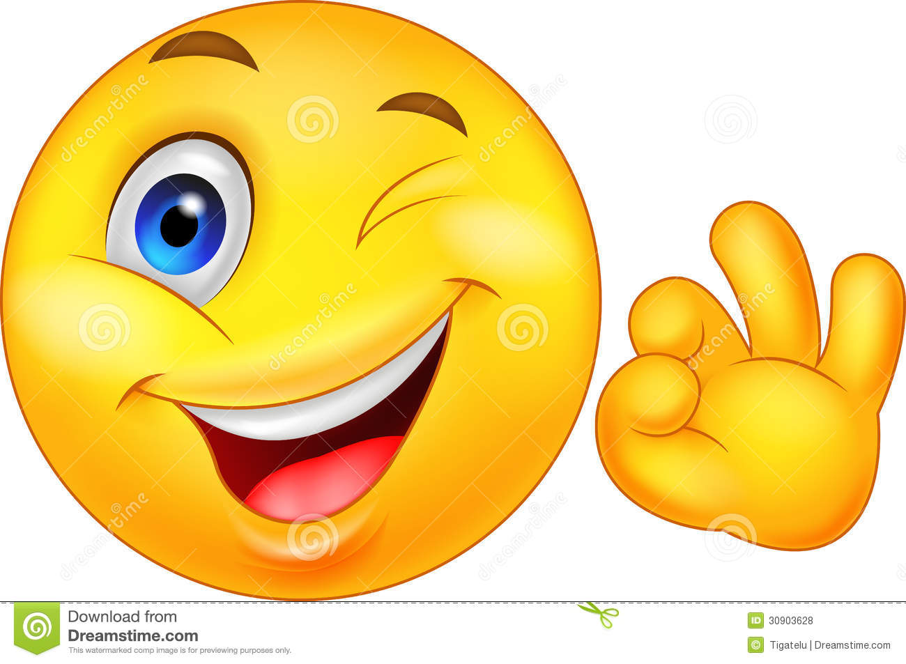 Smiley Emoticon With Ok Sign Royalty Free Stock Photos   Image    