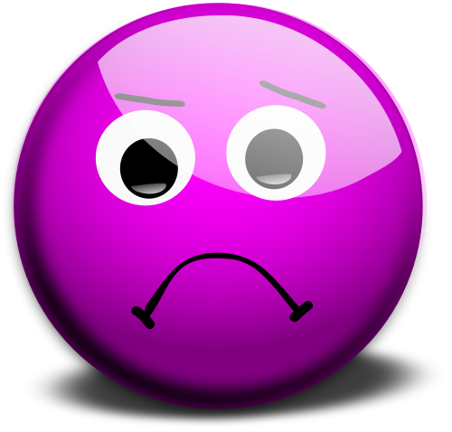 Smiley Unhappy   Http   Www Wpclipart Com Smiley Glossy Smiley Purple    