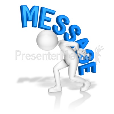 Stick Figure Carry Message   Custom Text   Great Clipart For
