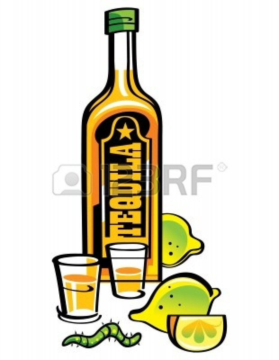 Tequila Clipart 6466671 Tequila With Lemons And Caterpillar Jpg