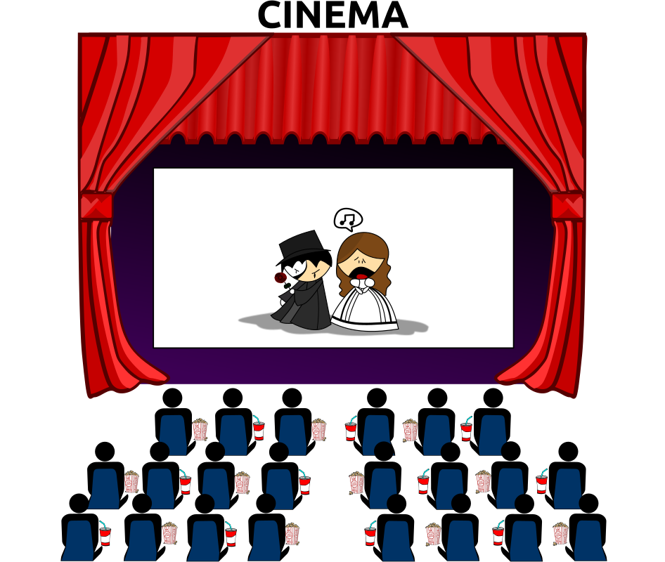 The Premiere Of The Phantom Of The Opera At A Movie Theatre
