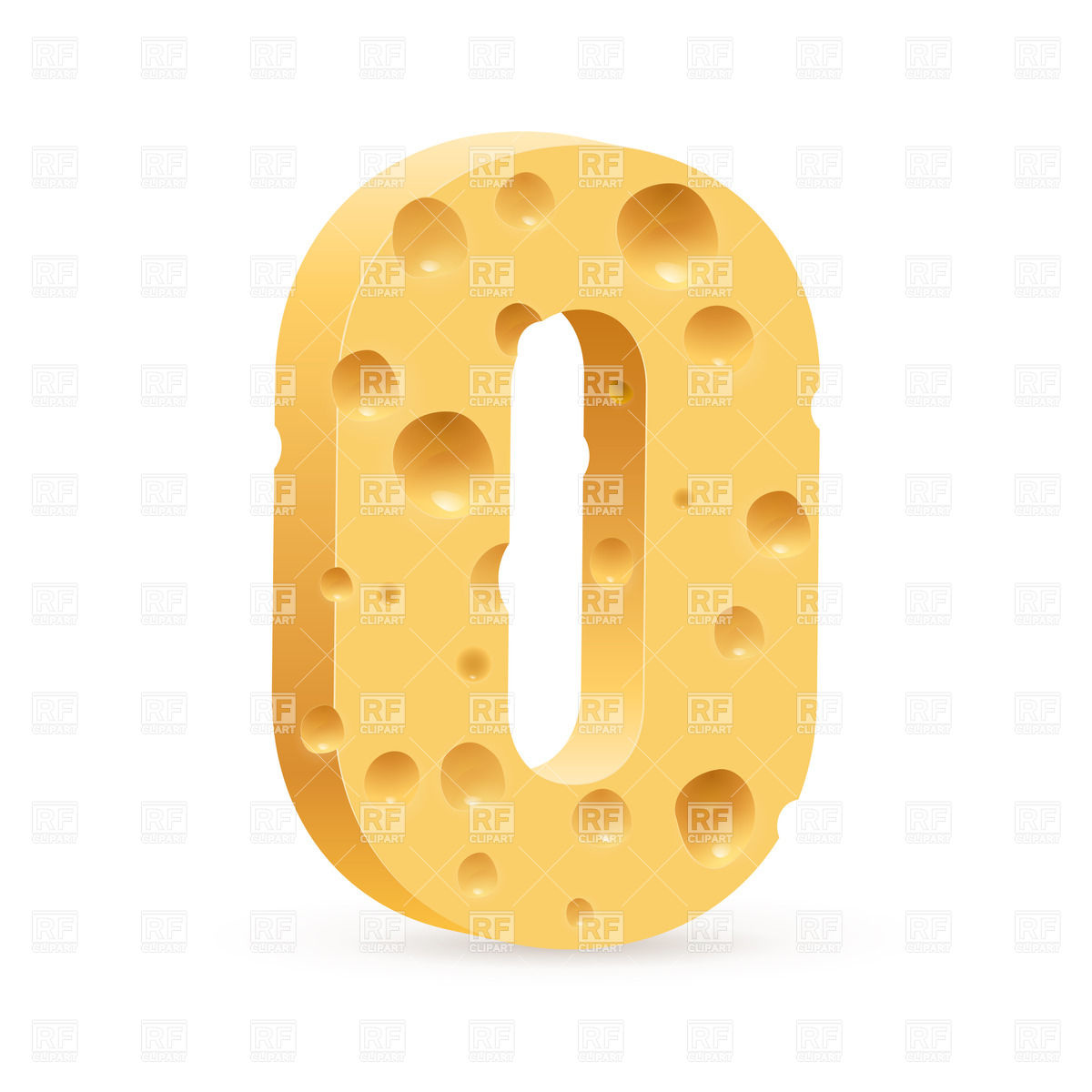Zero Made Of Cheese Signs Symbols Maps Download Royalty Free
