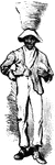 An Illustration Of An African American Slave Who Is Employed As A