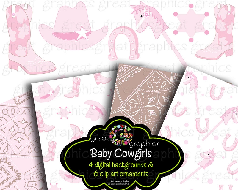 Baby Cowgirl Backgrounds And Clip Art Printable Baby Cowgirl Clip