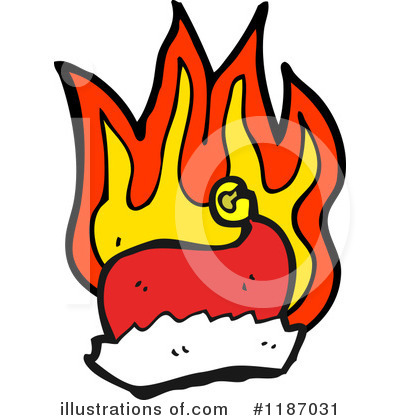Burning Santa Hat Clipart  1187031 By Lineartestpilot   Royalty Free    