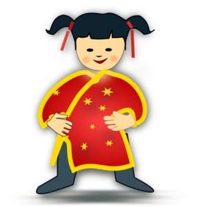 Chinese Girl Icon Clip Art At Clker Com   Vector Clip Art Online    