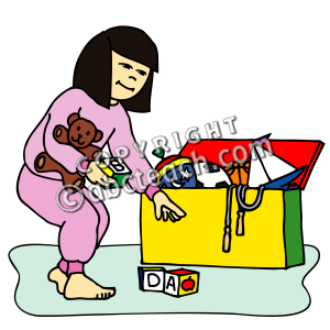 Clip Art  Kids  Chores  Picking Up Toys Color   Preview 1