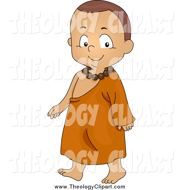 Clip Art Of A Monk Boy By Bnp Design Studio    1945