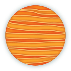 Clip Art Of The Orange Planet Venus With Swirling Yellow Stripes