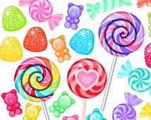    Clipart Sweet Shoppe Birthday Candy Clip Art Lollipops Gumdrops