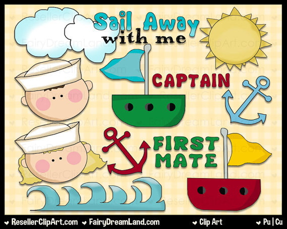 Come Sail Away With Me Digital Clip Art   Commercial Use Graphic Image    