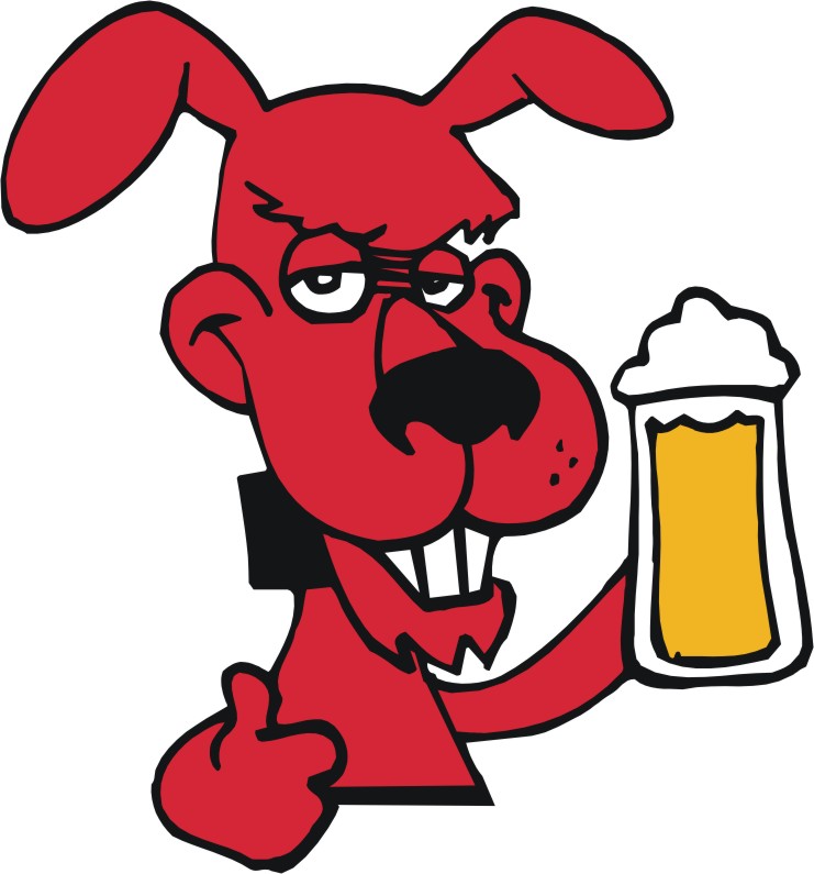 Dog Drinking Beer Cartoon Clipart   Free Clipart