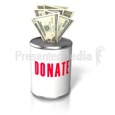 Donation Money Insert Can Presentation Clipart