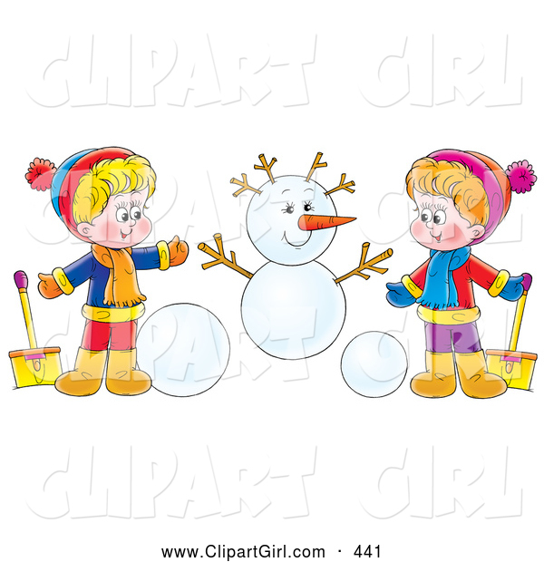 Girl Snowman Clip Art