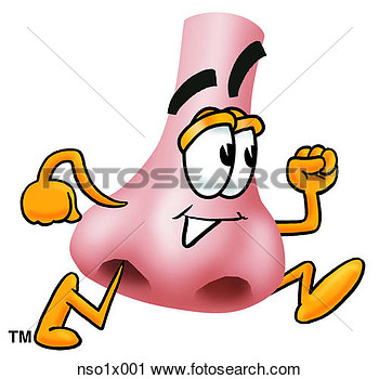 Nose Running View Large Clip Art Graphic