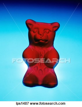 Picture Of 29 Red Gum Drop Bear On Blue Background  Lps1487   Search