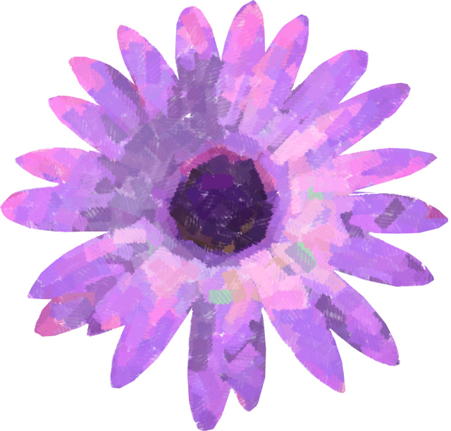 Purple Daisy Flower Clipart 15cm Linear Brush   Flickr   Photo