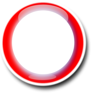 Red Round Circle With White Interior   Vector Clip Art