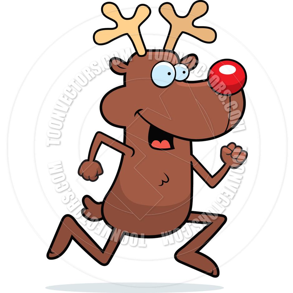 Reindeer Running By Cory Thoman   Toon Vectors Eps  2418