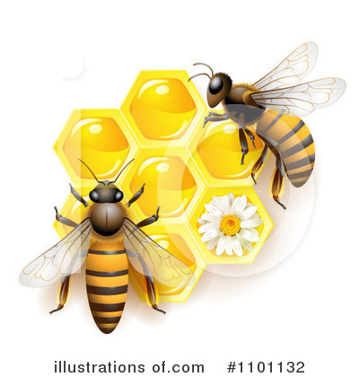 Royalty Free  Rf  Honey Bee Clipart Illustration By Merlinul   Stock