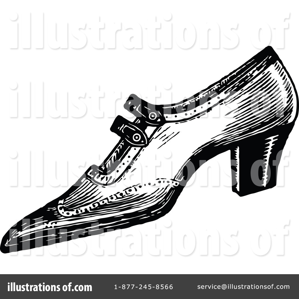 Royalty Free  Rf  Shoe Clipart Illustration By Prawny Vintage   Stock