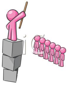 Team Leader Commanding A Team Of People   Royalty Free Clipart Picture
