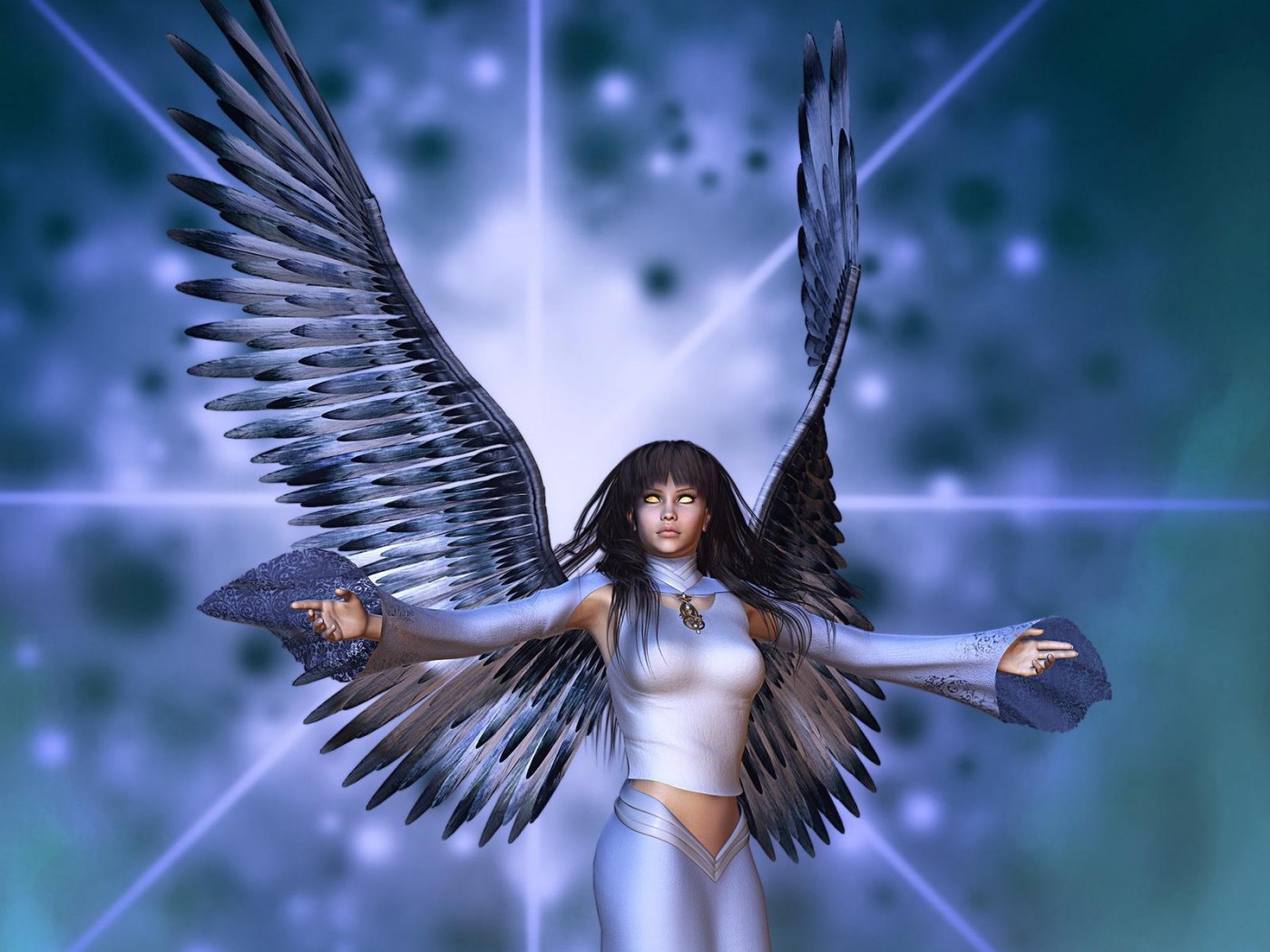 Angels 3d Graphics Fantasy Girls Gothic Angel Dark Demon Demons    