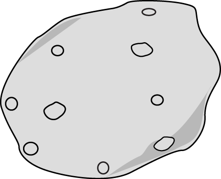 Asteroid Clip Art Image   Big Gray Asteroid 