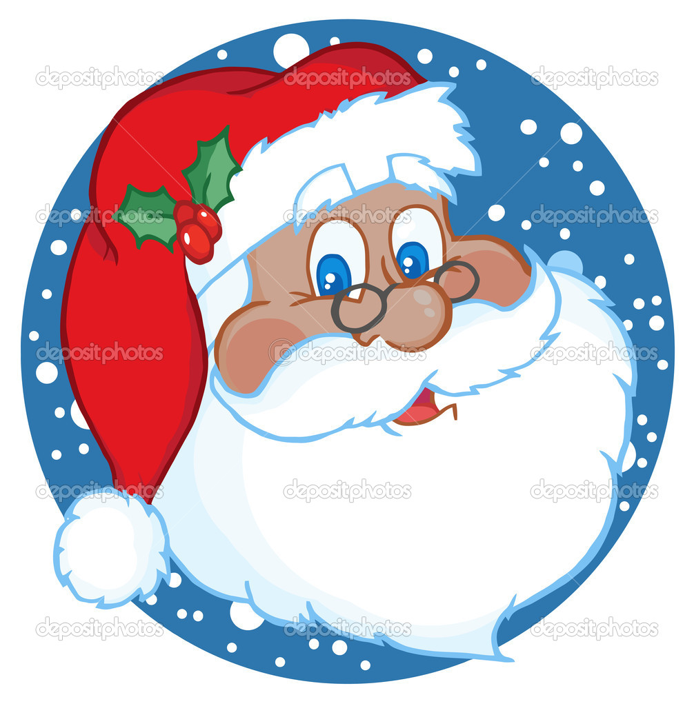 Black Santa Face With Snow   Stock Photo   Hittoon  4727927